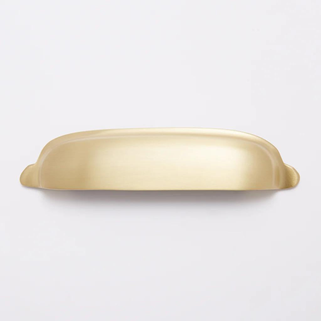 Halifax Hooded Cup Pull - Burnished Brass in Burnished Brass