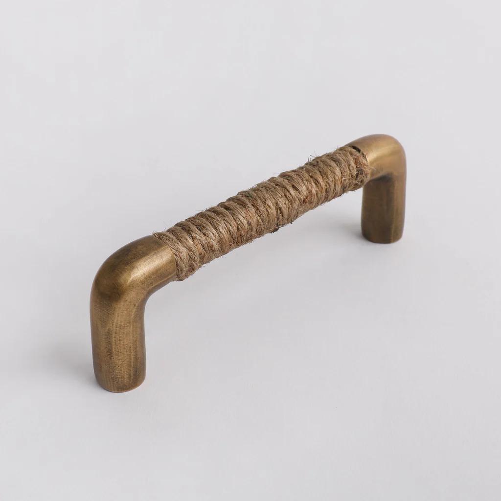 Rope T-Bar - Jute with Acid Washed Brass in A