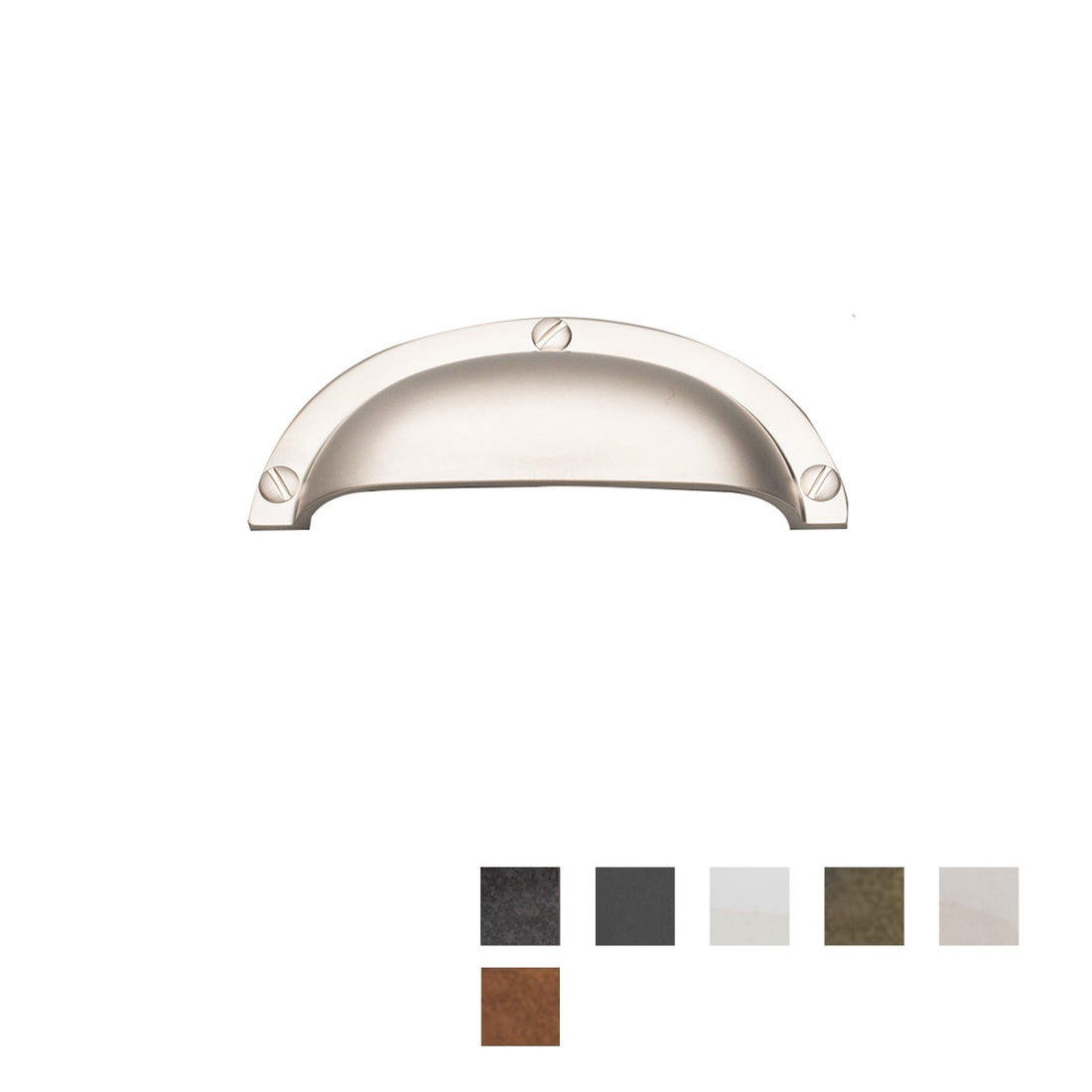 Traditional Shell 64mm C to C O/A Brass Plated Matt in Brass Matt