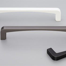 Altena Cabinet Pull Handle 160 CTC Black Structured, Slight Textured Sheen in Black Structured