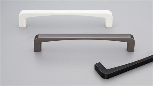 Altena Cabinet Pull Handle 160 CTC Black Structured, Slight Textured Sheen in Black Structured