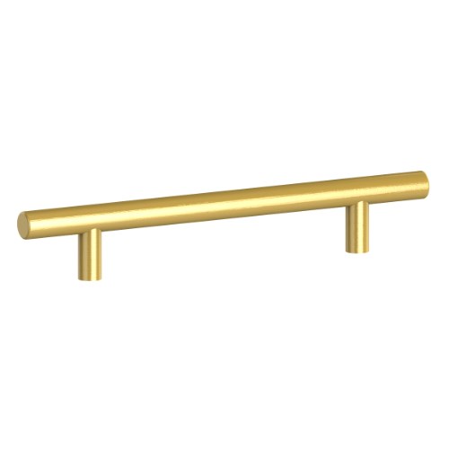 Cornet Brass Cabinet Pull Handle 128mm CTC Polished Brass Gloss in Polished Brass Gloss Lacquer