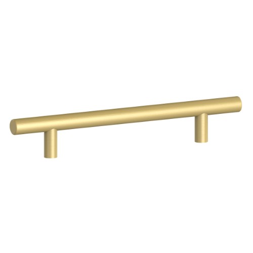 Cornet Brass Cabinet Pull Handle 128mm CTC Polished Brass Matt in Polished Brass Matt Lacquer