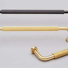 Bugle Cabinet Pull Handle 160mm C to C Brass Gloss E.D. in Polished Brass Gloss