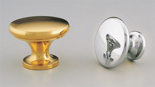 Brass Cabinet Knob 25mm Button Polished Brass Gloss in Polished Brass