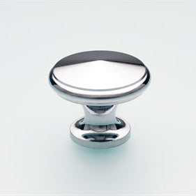 Back-to-back pair Brass Cabinet Knob 30mm Dimple Polished Chrome inc fittings in Polished Chrome