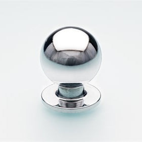 Back-to-back pair Brass Cabinet Knob 25mm Bulb incl fittings in Polished Chrome