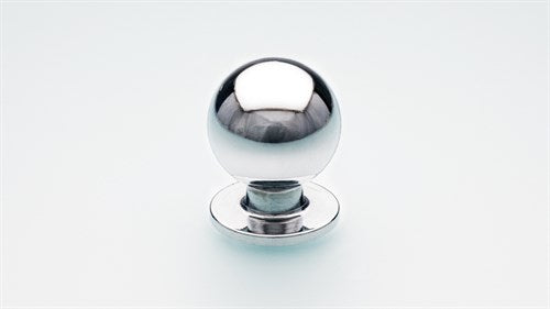 Back-to-back pair Brass Cabinet Knob 25mm Bulb incl fittings in Polished Chrome