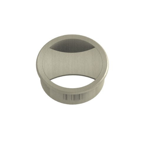 Cable Outlet - Zinc 13mm x Ø60mm Double Brushed Nickel in Satin Nickel