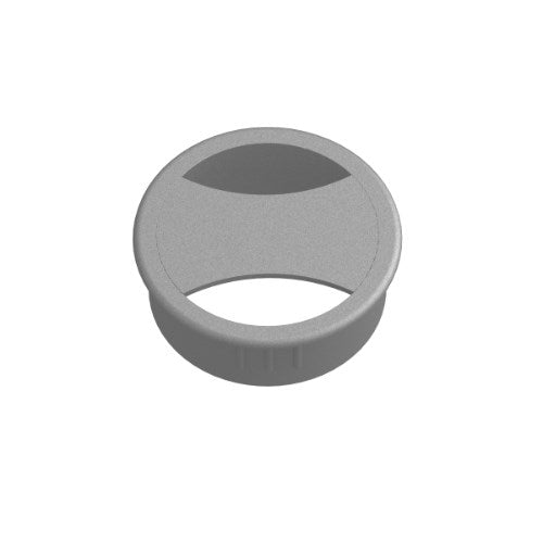 Cable Outlet - Zinc 13mm x Ø60mm Double Satin Chrome in Satin Chrome