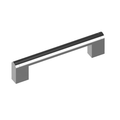 14mm Round with 22mm Square Feet, 128mm CTC in Polished Chrome
