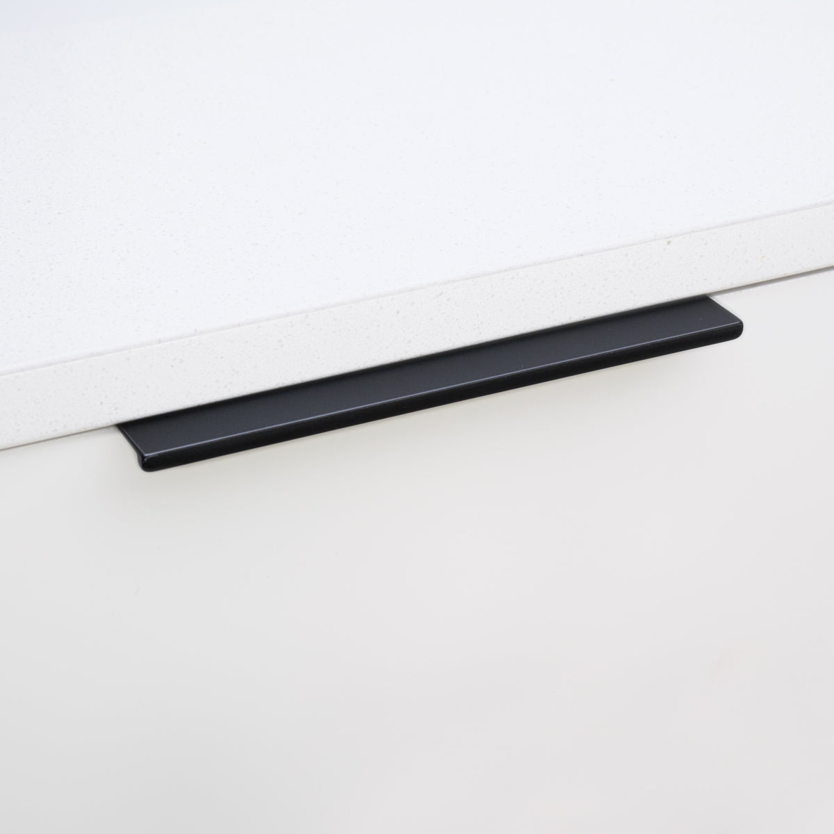 Edge Pull 160mm O/A 3 Dowel Black Powder Coat Matt#8 in Black Powder Coat Matt#8