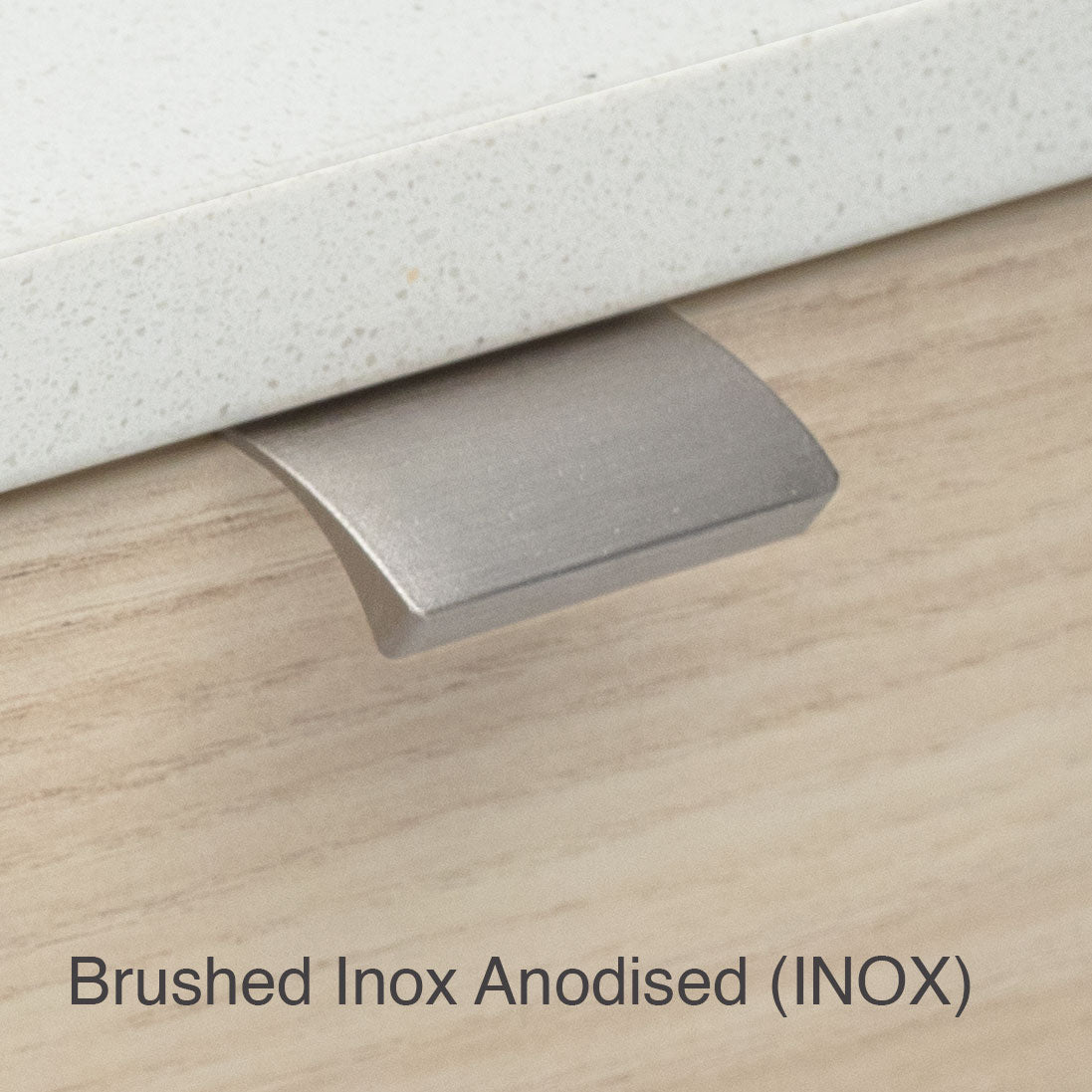 Edge Pull 100mm in Aluminium Inox