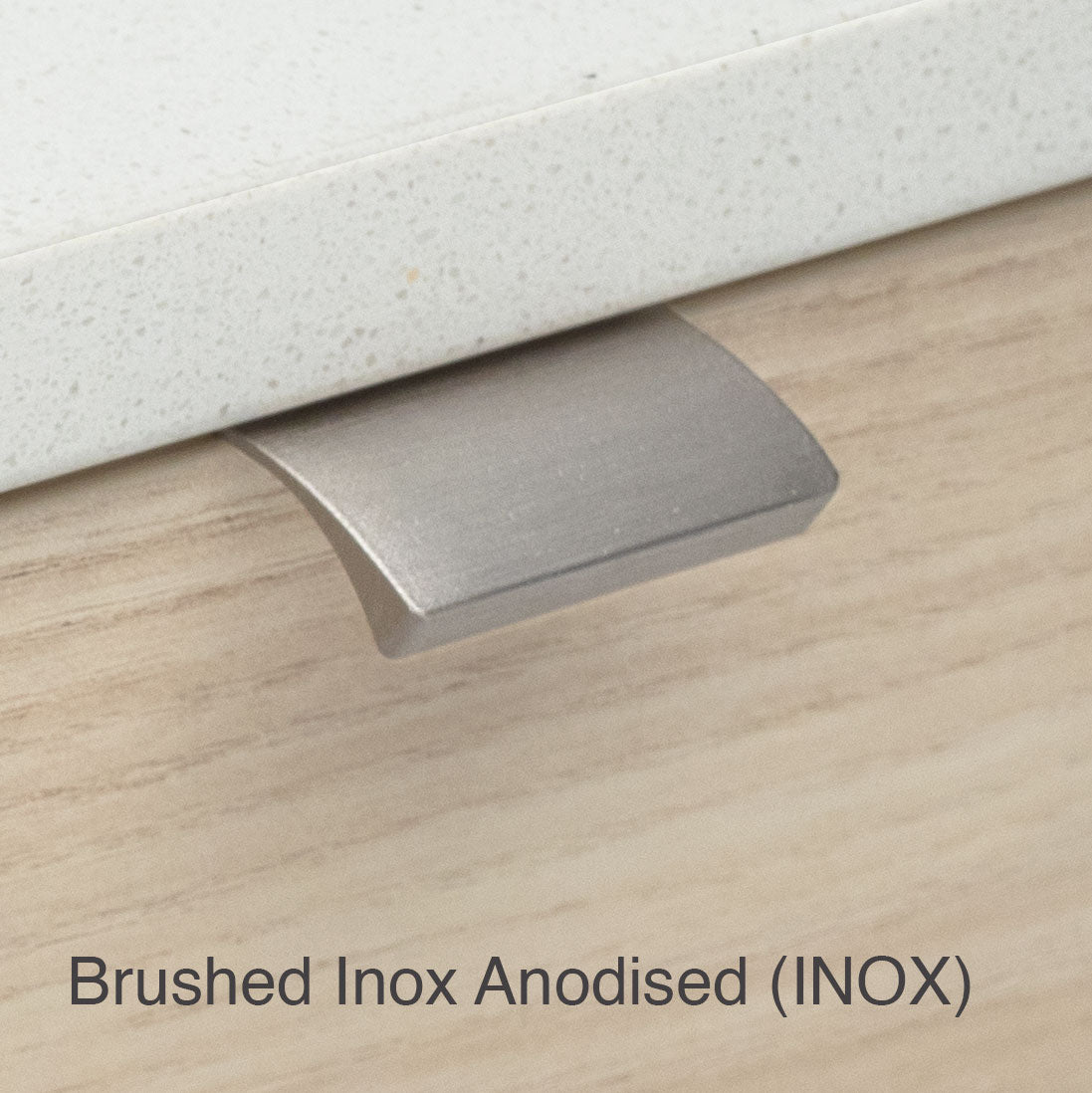 Edge Pull 100mm in Aluminium Inox