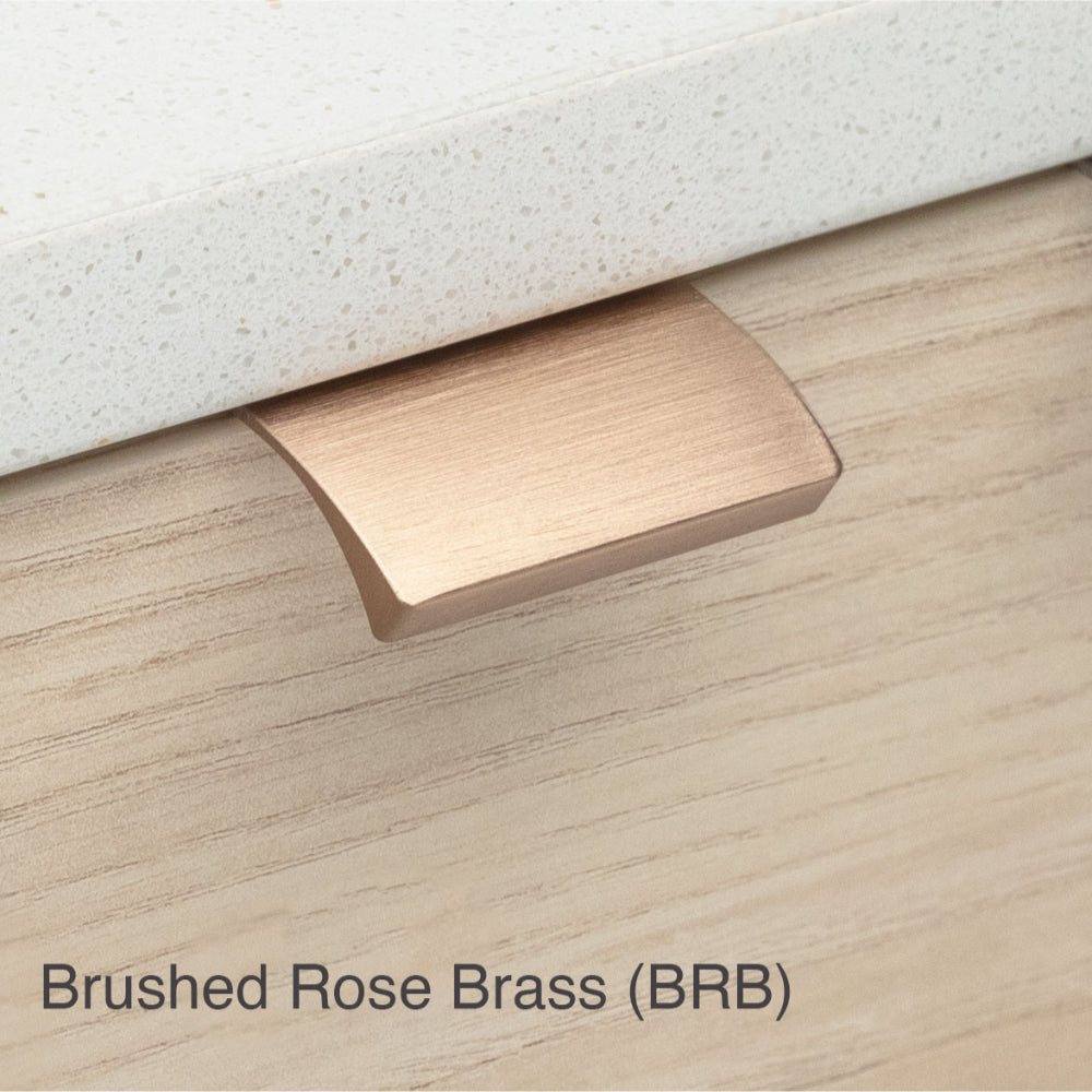 Edge Pull 100mm in Brushed Rose Brass