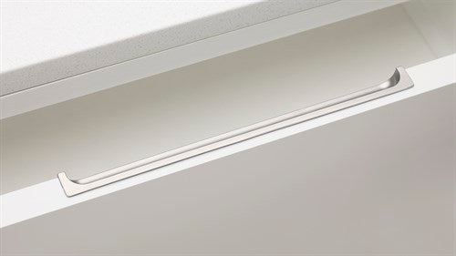 Back Edge Pull 100mm O/A 2 Dowel in Matt Nickel