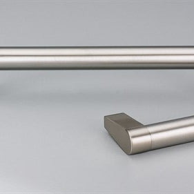 18mm dia Cabinet Pull Handle, Zamac Posts Tapered 144mm with 128mm CTC in Satin Stainless