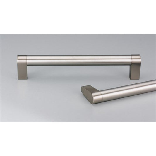 18mm dia Cabinet Pull Handle, Zamac Posts Tapered 800mm with 784mm CTC in Satin Stainless