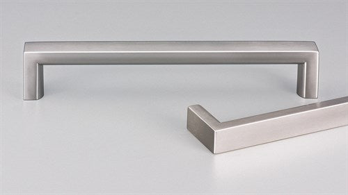 18mm Round Under Cabinet Pull Handle 140mm with 128mm CTC in Satin Stainless