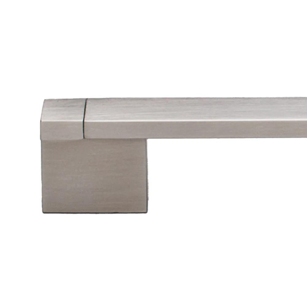 12mm Flat Top Face Mount 128mm CTC in Satin Stainless