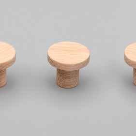 Kethy Timber Circum Knob L4317 in wood finish with round design, ideal for cabinetry or furniture doors.