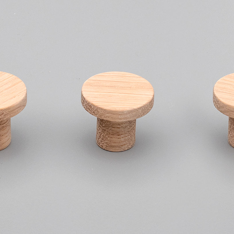 Cabinet Knob. Timber Cabinet Knob. in Raw Oak