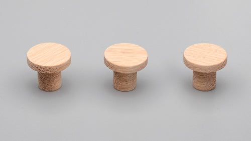 Kethy Timber Circum Knob L4317 in wood finish with round design, ideal for cabinetry or furniture doors.
