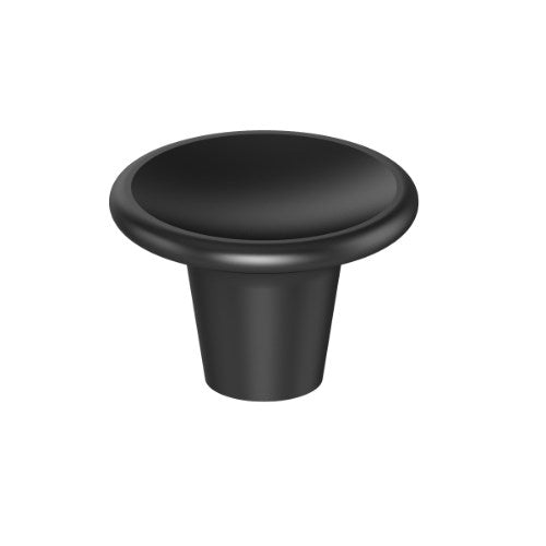 Ribe Timber Cabinet Knob 28mm dia Black Stain in Satin Black