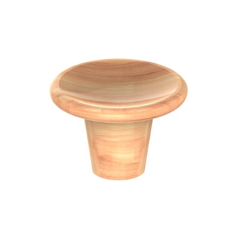 Ribe Knob 28mm dia Oak Unfinished in Raw Unfinished Oak