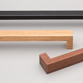 Bench Timber Cabinet Pull Handle in Satin Black