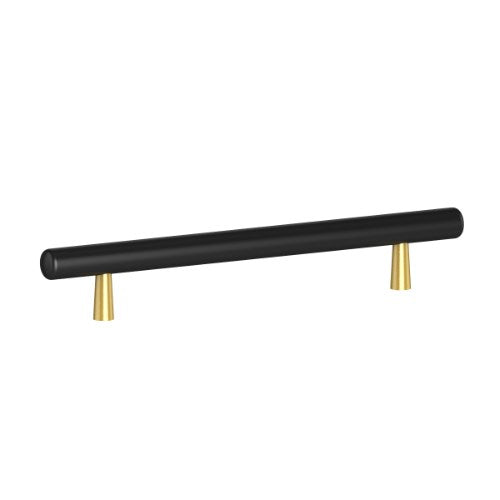 Tilla Timber Cabinet Pull. Tilla Cabinet Pull Handle 160mm CTC in Black / Brass