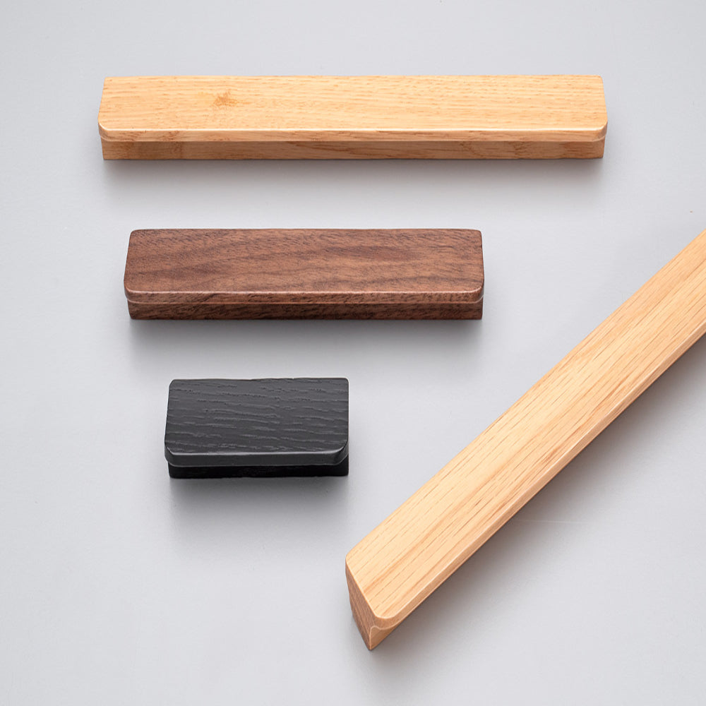 Ante Handle 128mm C to C 170 O/A Walnut Lacquered in Walnut