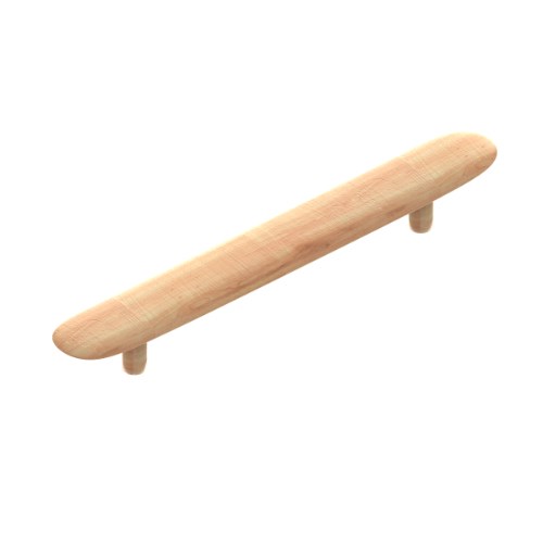Brutus Timber Cabinet Pull Handle 160mm CTC, OA 225mm Oak in Oak