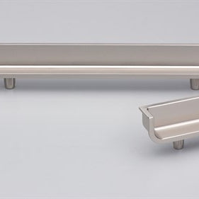 Back Cabinet Pull Handle 128mm CTC in Matt Nickel