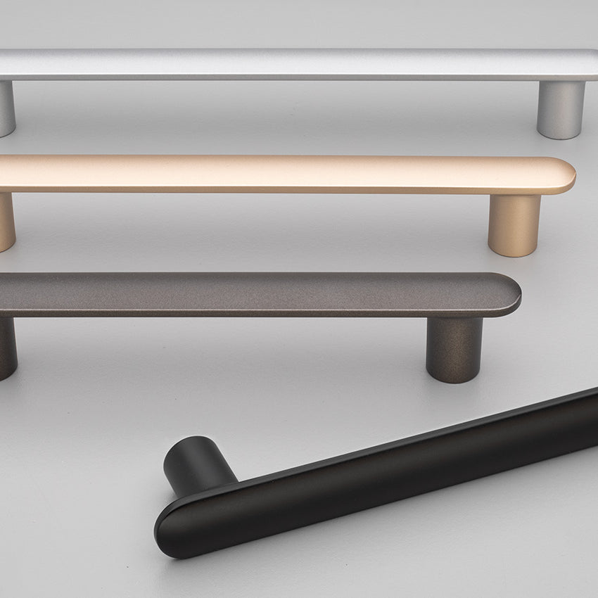 Yarra Handle 128mm C to C Matt Graphite Paint in Matt Graphite Paint