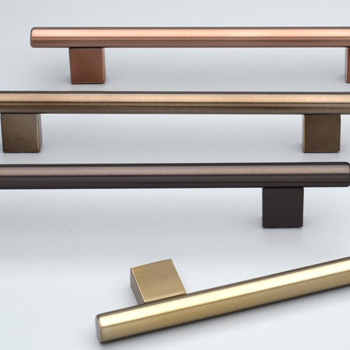 Eibar Handle 12mmØ Stainless Steel 224mm with C to C 160mm Bronze Powder Coat in Bronze Powder Coat