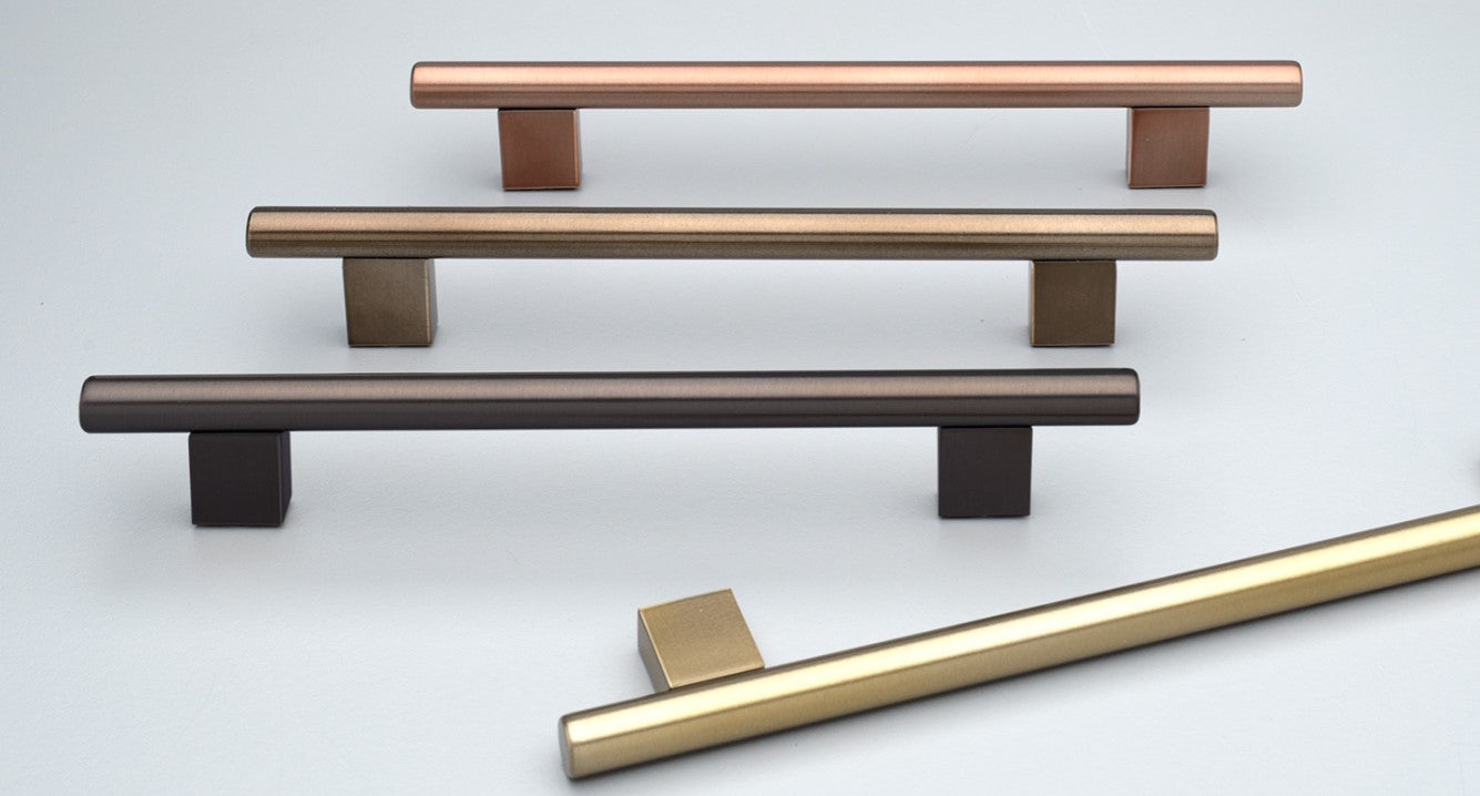 Eibar Handle 12mmØ Stainless Steel 224mm with C to C 160mm Bronze Powder Coat in Bronze Powder Coat