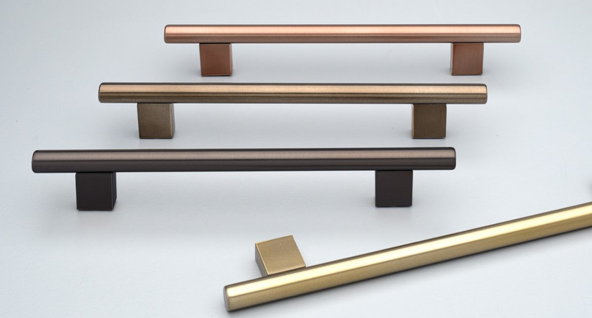 Eibar Handle 12mmØ Stainless Steel 224mm with C to C 160mm Bronze Powder Coat in Bronze Powder Coat