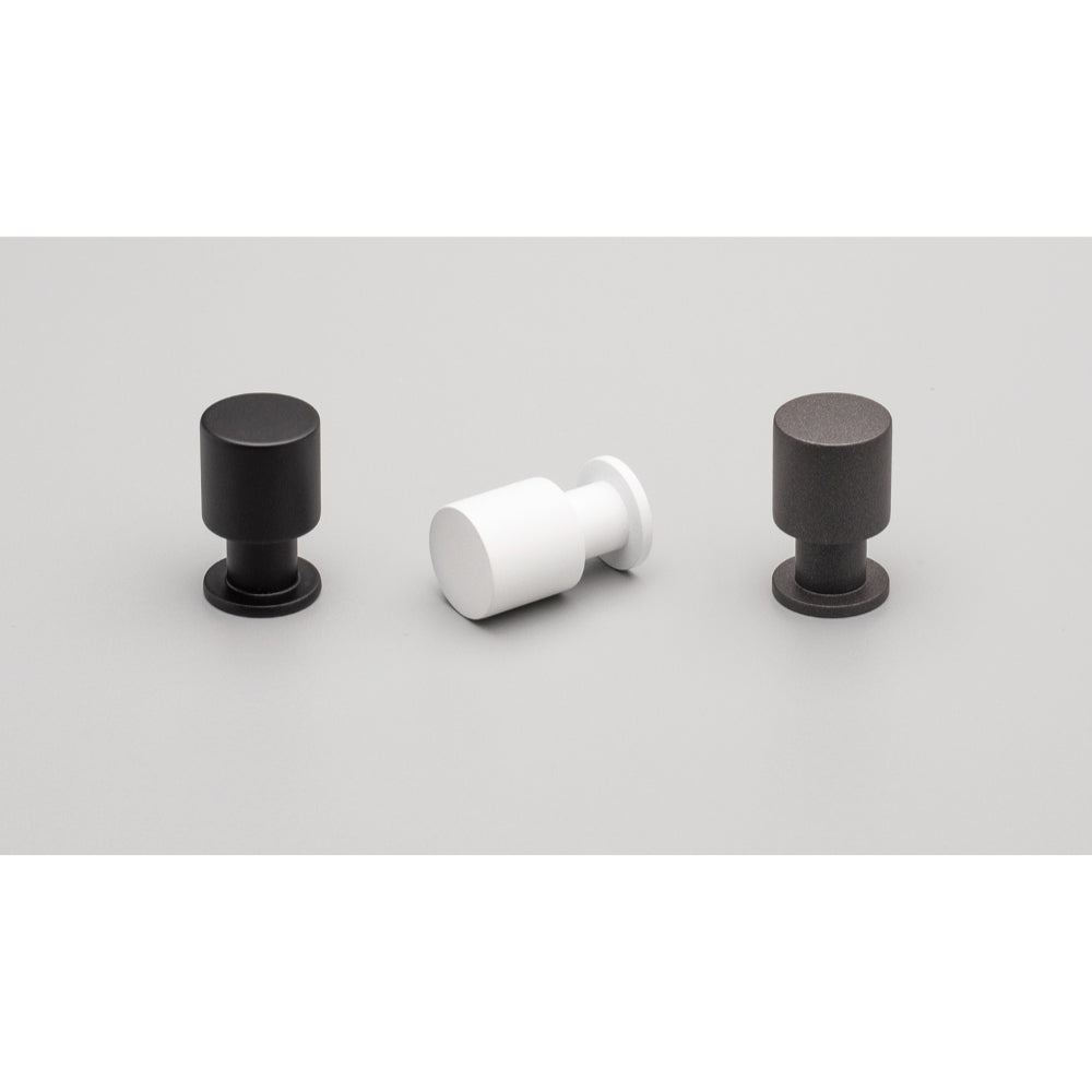 Eibar Knob 20mmØ Stainless Steel Graphite Powder Coat#3 in Graphite