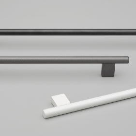 Eibar Handle 12mmØ Stainless Steel 352mm with C to C 288mm White Powder Coat#3 in White