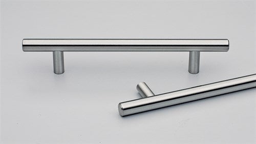 12mm Rail Cabinet Pull Handle 160mm with CTC 96mm in Satin Stainless