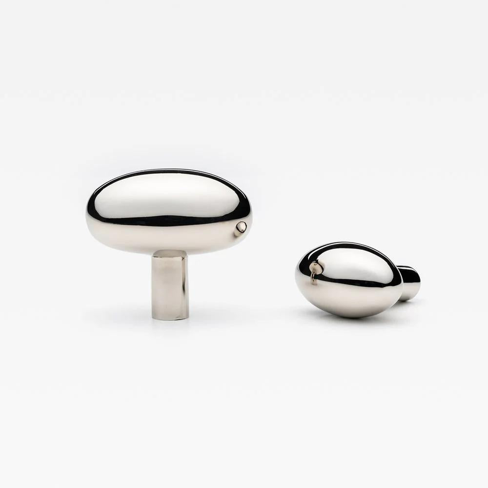 Olive Knob Polished Nickel 35mm (1.38") Small in Polished Nickel