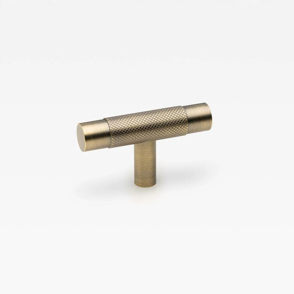 Kintore T-Pull Aged Brass 70mm in Aged Brass