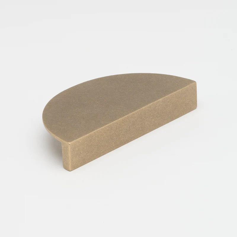 Lo & Co Luna Pull XL architectural hardware in brushed bronze finish, featuring sleek modern design for furniture or cabinetry.