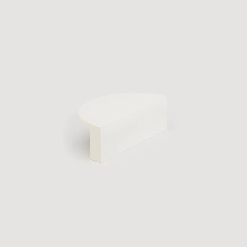 Lo & Co Luna Pull architectural hardware in brushed nickel finish, featuring sleek modern design for cabinets or furniture.