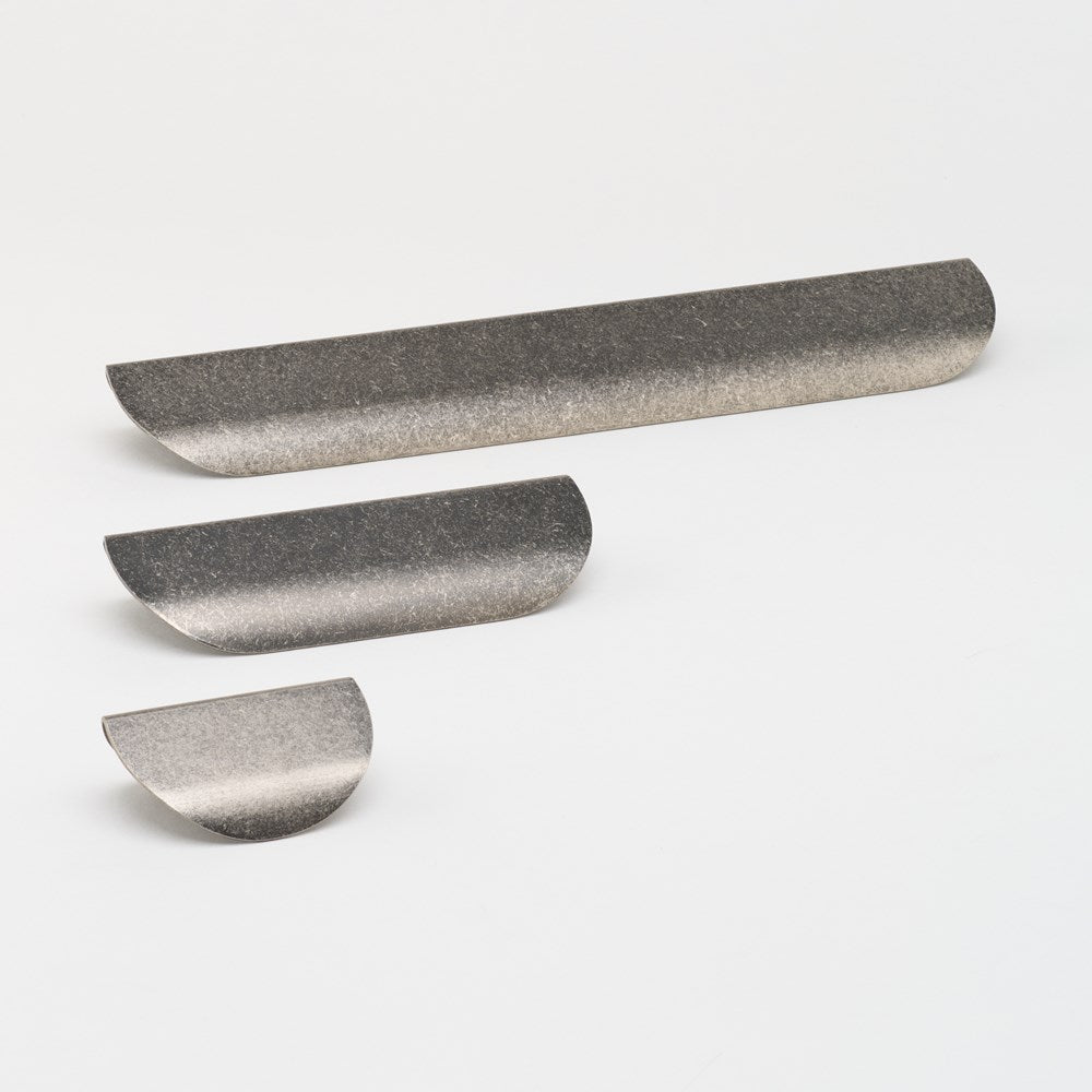 Lo & Co Carlisle pull cabinet hardware in brushed nickel finish, featuring a sleek, modern design for kitchen or furniture use.