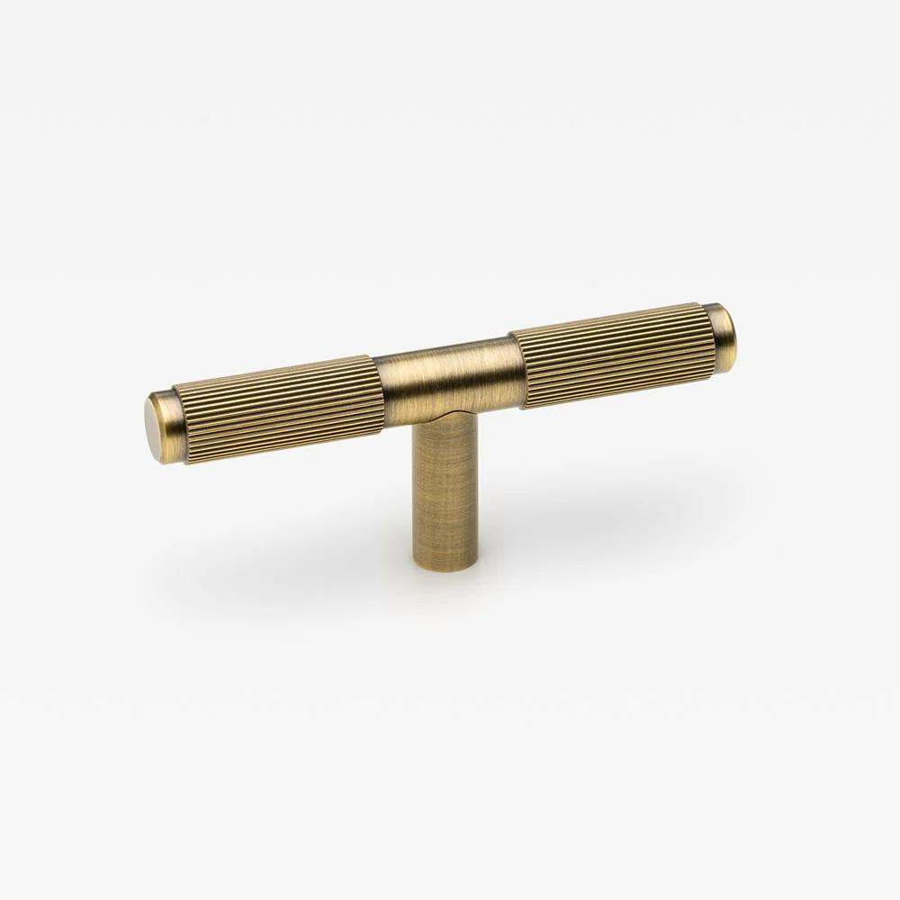 Linear T-Pull Aged Brass in Aged Brass