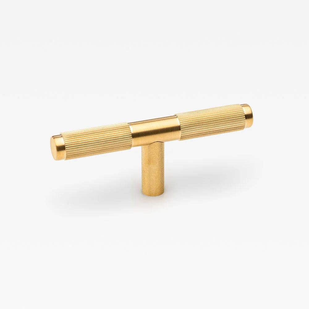 Linear T-Pull Brass in Natural Brass
