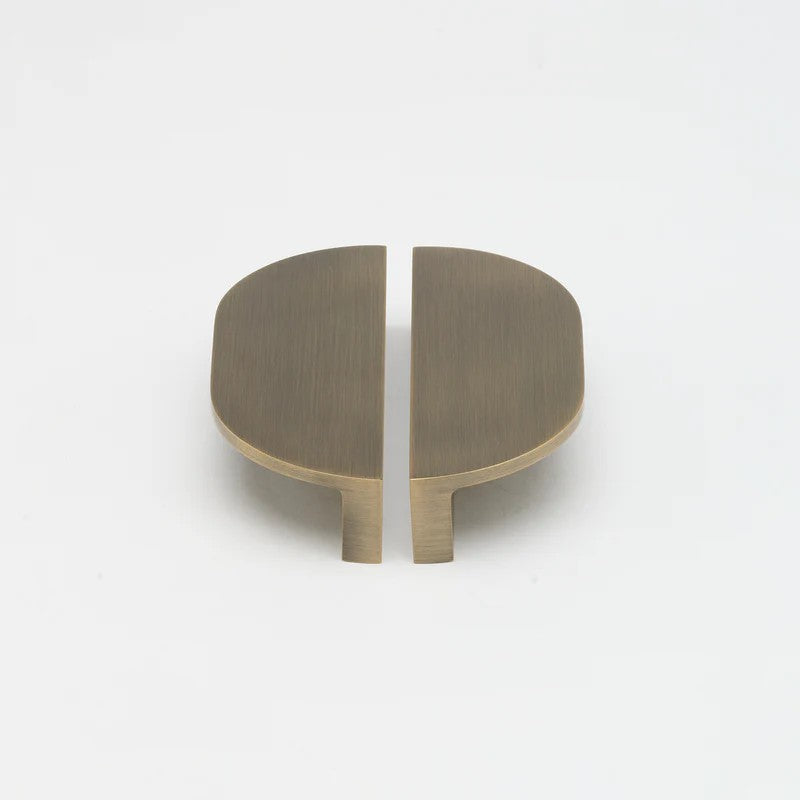 Lo & Co Isla Pull cabinet hardware in brushed bronze, featuring a sleek, modern design for kitchen or bathroom cabinetry.