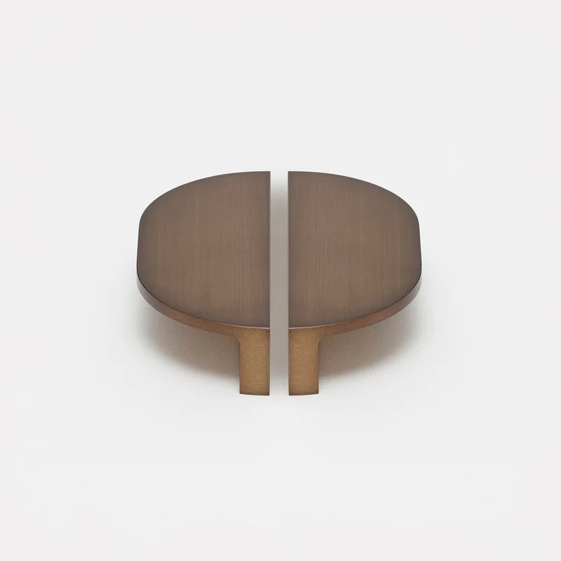 Lo & Co Isla Pull cabinet hardware with brass finish, featuring sleek modern handle design for kitchen or furniture cabinets.